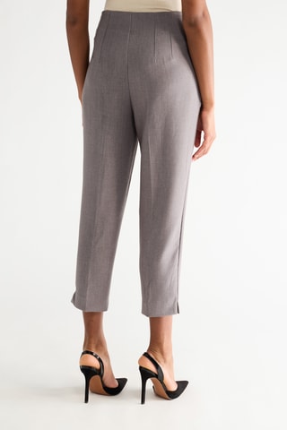 Broek Tapered Hoge Taille - Grijs
