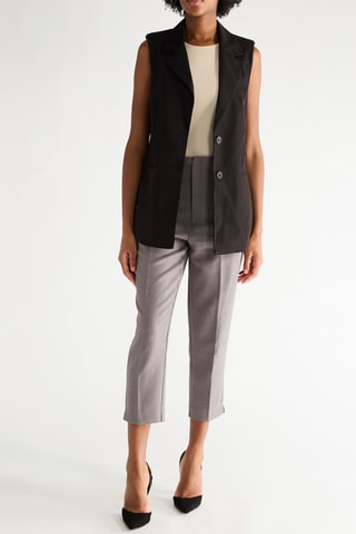 Broek Tapered Hoge Taille - Grijs