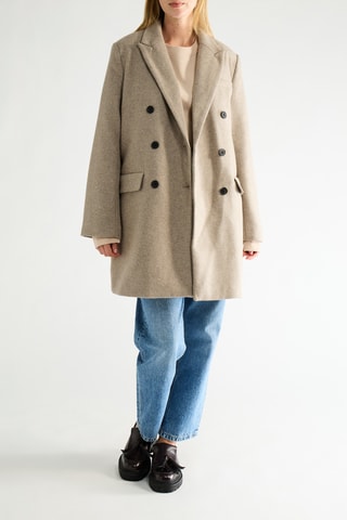 Wollen Jas - Gemêleerd Beige