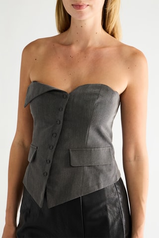 Strapless Top - Grijs