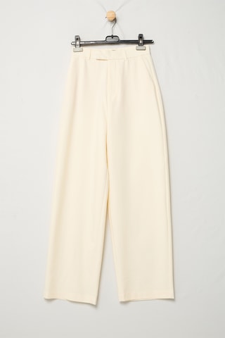 Broek Wide Legs Hoge Taille - Wit