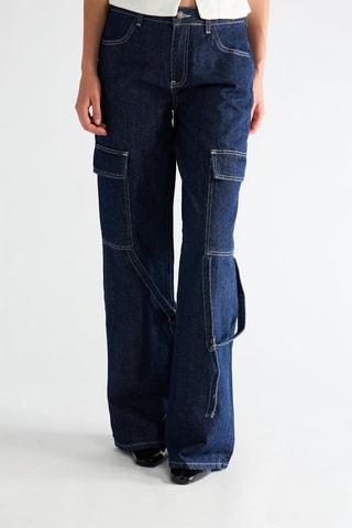 Jeans Baggy Hoge Taille - Blauw