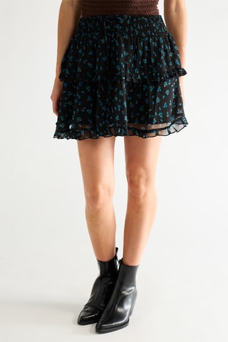 Rok met Ruches - Zwart