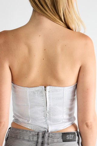 Bustier crop top - Wit