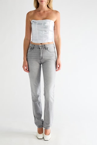 Bustier crop top - Wit