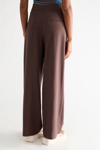 Broek Straight Hoge Taille - Bruin