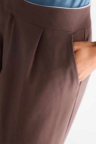 Broek Straight Hoge Taille - Bruin