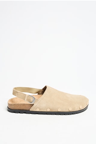 Nubuck Clogs - Beige