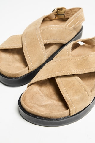 Nubuck Sandalen - Beige