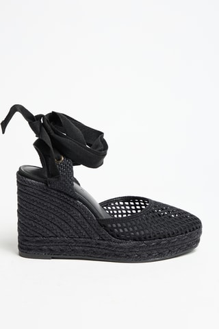 Espadrilles met Sleehak - Zwart