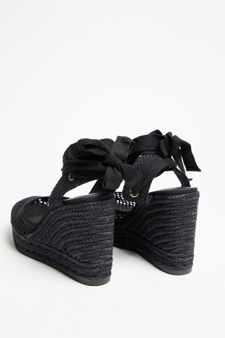 Espadrilles met Sleehak - Zwart