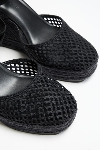 Espadrilles met Sleehak - Zwart