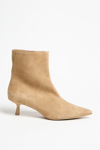 Nubuck Enkellaarzen - Beige
