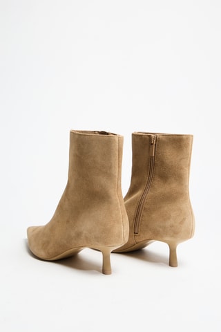Nubuck Enkellaarzen - Beige