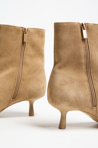Nubuck Enkellaarzen - Beige