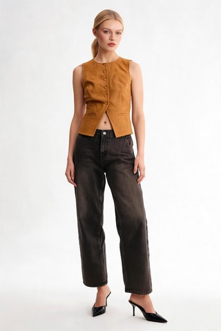 Mouwloos Vest - Bruin