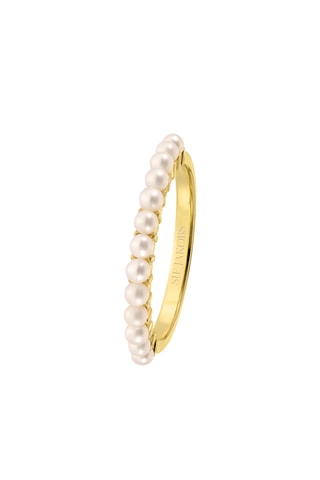 Anillo - Plata chapada en oro amarillo y perlas de agua dulce