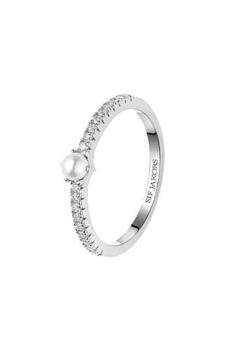 Anillo - Plata y perla cultivada de agua dulce