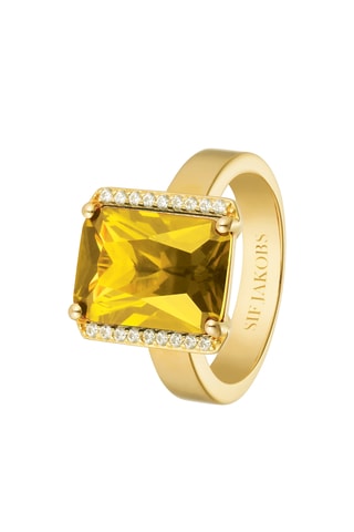 Anillo - Plata chapada en oro amarillo