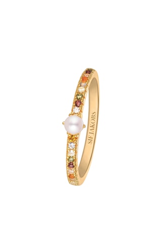 Anillo - Plata chapada en oro amarillo y perla cultivada de agua dulce