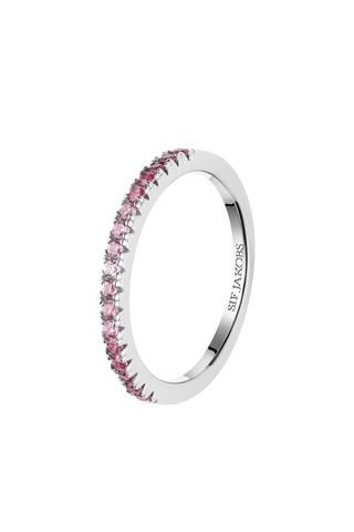 Anillo - Plata chapada en oro blanco