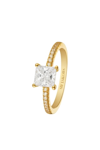 Anillo - Plata chapada en oro amarillo