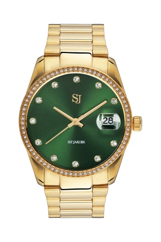 Reloj de cuarzo chapado en oro amarillo