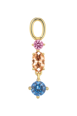 Charm Pendolo Tre - Plata chapada en oro amarillo