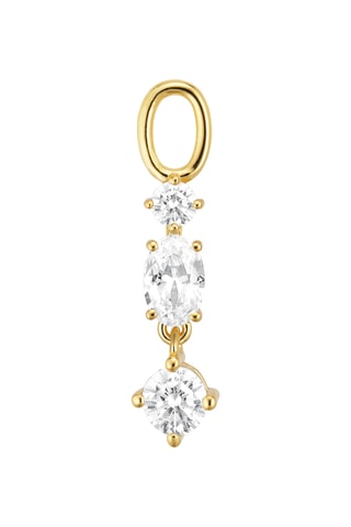 Charm Pendolo Tre - Plata chapada en oro amarillo