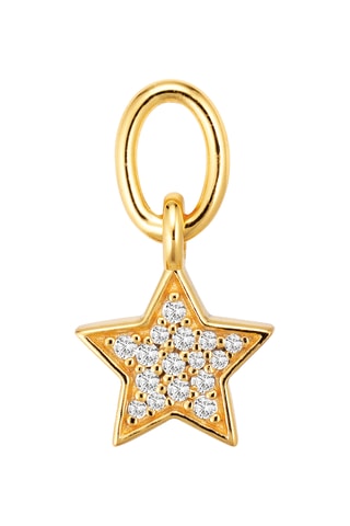 Charm Stella - Plata chapada en oro amarillo