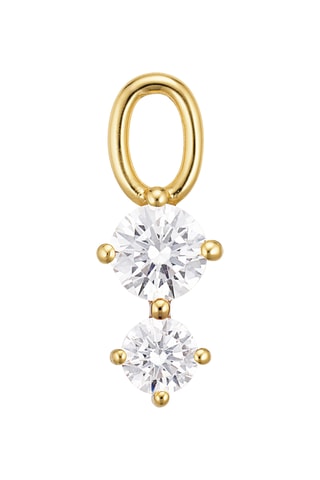 Charm Circolo Due - Plata chapada en oro amarillo