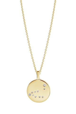 Colgante Zodiaco Capricornio - Plata chapada en oro amarillo