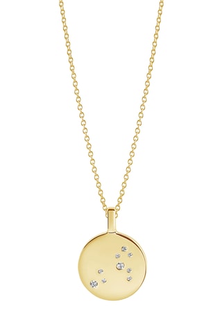 Colgante Zodiaco Leo - Plata chapada en oro amarillo