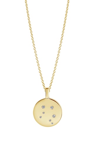 Colgante Zodiaco Libra - Plata chapada en oro amarillo