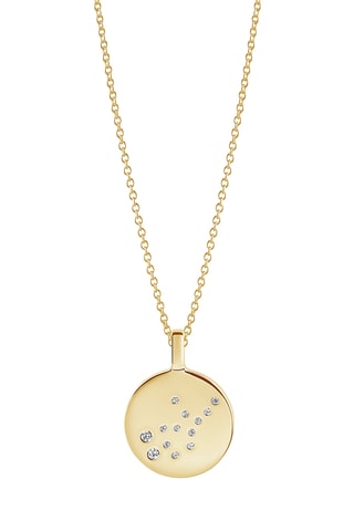Colgante Zodiaco Virgo - Plata chapada en oro amarillo