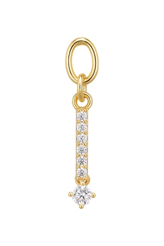 Charm Circolo Lungo - Plata chapada en oro amarillo
