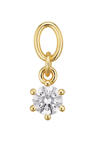 Charm Circolo Uno - Plata chapada en oro amarillo