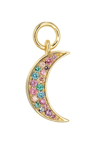 Charm Luna - Plata chapada en oro amarillo