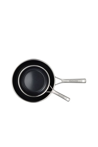 2 poêles en acier inoxydable - 20 et 28 cm - KitchenAid
