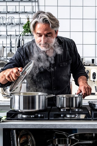 Batterie de cuisine en acier inoxydable - 7 pièces - KitchenAid