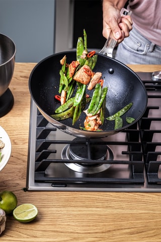 Wok de aço inoxidável 28 cm