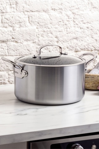 Tacho em aço inoxidável revestimento cerâmica Barcelona - 24 cm - 5,8 l - Greenpan