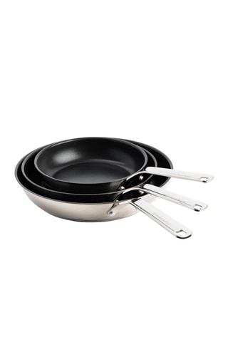 3 poêles en acier inoxydable - 20, 24 et 28 cm - KitchenAid
