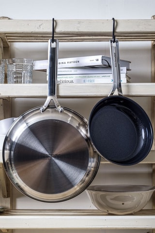 3 poêles en acier inoxydable - 20, 24 et 28 cm - KitchenAid