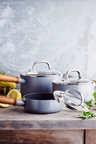 3 casseroles revêtement céramique Mayflower Pro - 16/18/ 20 cm - Greenpan