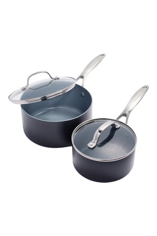 2 casseroles en acier inoxydable Valencia Pro - 16 cm - 1,8 l - Greenpan
