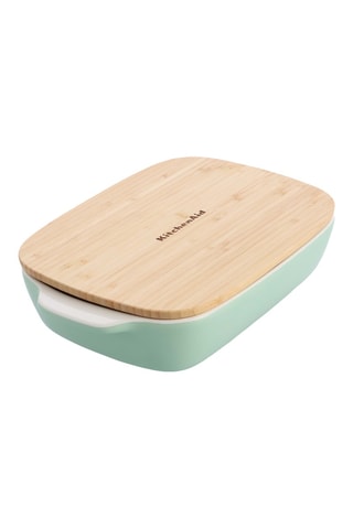 Travessa de forno em cerâmica com tampa - 32,8 x 19,5 cm - KitchenAid