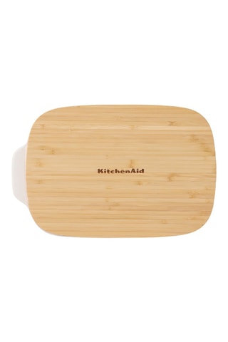 Travessa de forno em cerâmica com tampa - 32,8 x 19,5 cm - KitchenAid