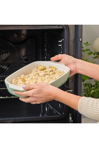 Travessa de forno em cerâmica com tampa - 32,8 x 19,5 cm - KitchenAid