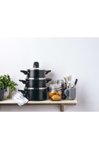 3 casseroles avec couvercles Memphis - 16/18/20 cm - Greenpan